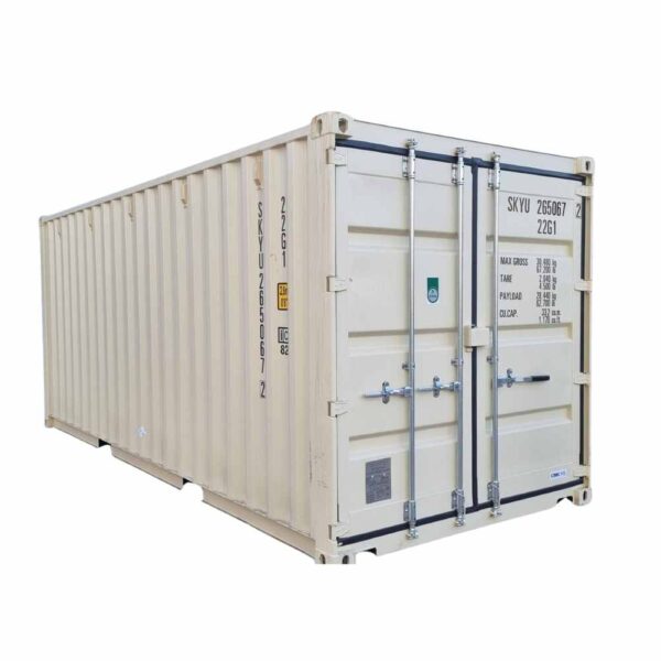 Used 20 ft Hard Open-Top Shipping Container – White