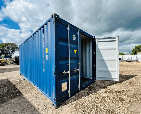 Used 20 ft Standard Height Shipping Container – Blue - Image 2