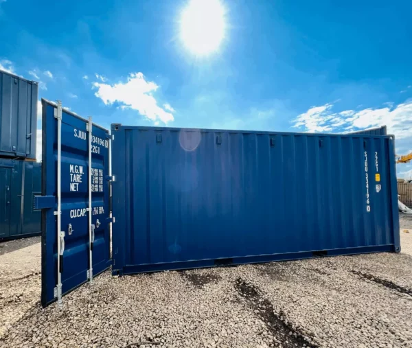 Used 20 ft Standard Height Shipping Container – Blue - Image 3