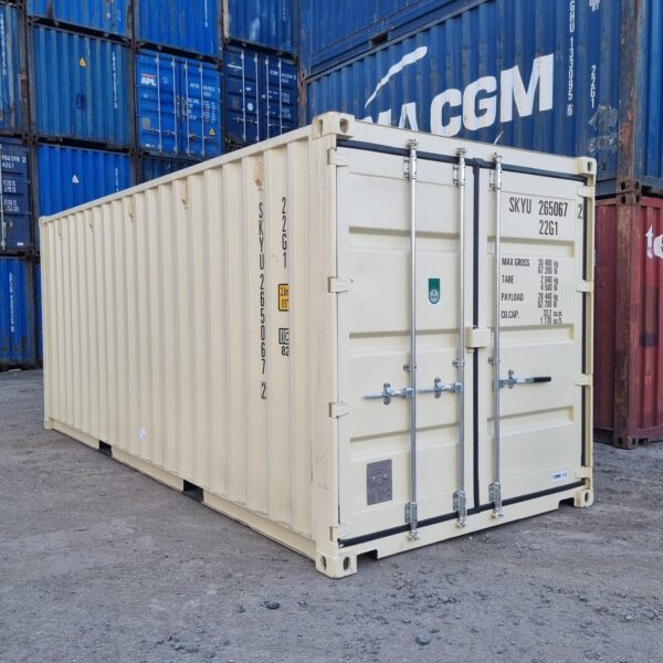 Used 20 ft Hard Open-Top Shipping Container – White - Image 2