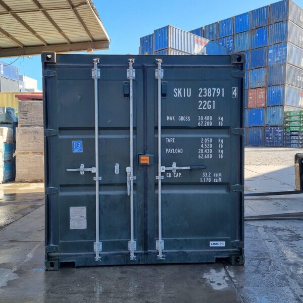 Used 20 ft Double-Door Shipping Container – Green or Dark Green - Image 3