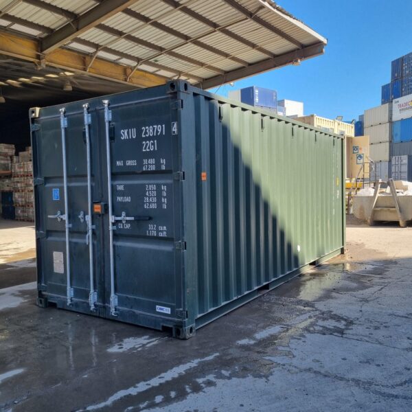 Used 20 ft Double-Door Shipping Container – Green or Dark Green - Image 5